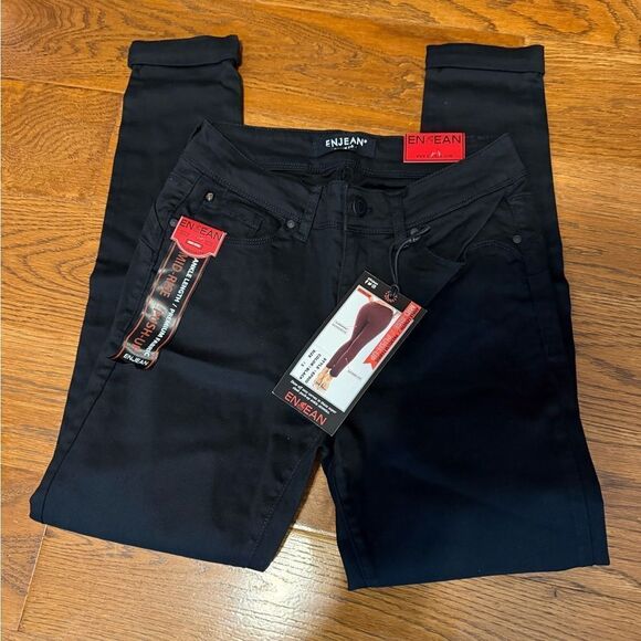ENJEAN Black Skinny Jeans size 3 high rise - Picture 1 of 10